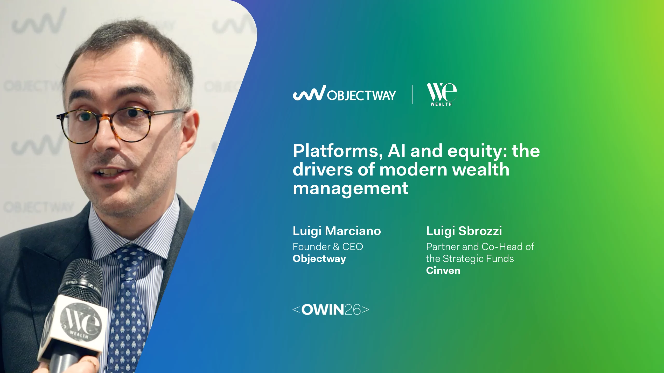 interview thumbnail, Luigi Sbrozzi from Cinven: Platforms, AI and equity: the drivers of modern wealth management